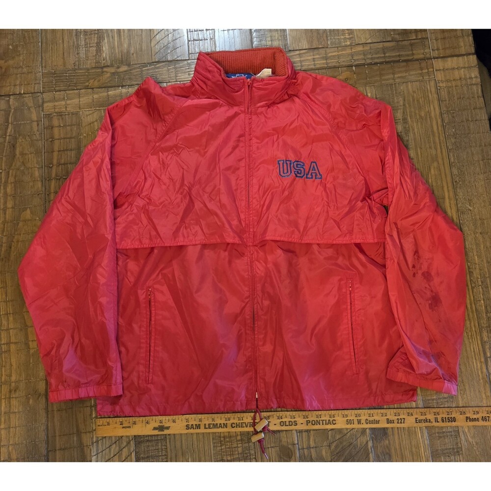 Vintage Woolrich Jacket Red Front USA/Back WSE Windbreaker 90s